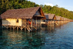 (English) over water bungalows with private sundecks